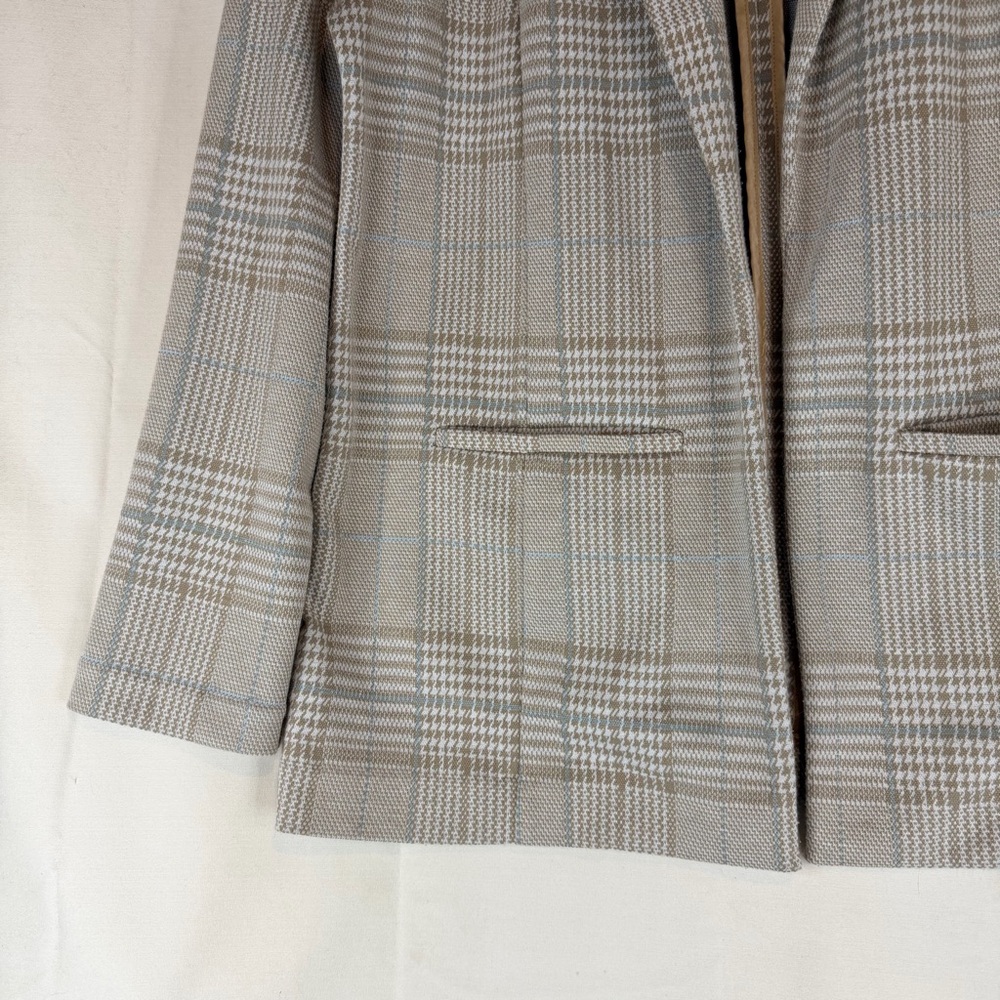 LIVERPOOL Women’s Size L Blazer Jacket Knit Houndstooth Plaid Stretch - Picture 4 of 16